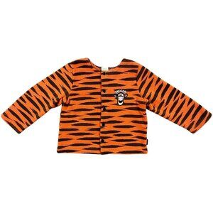 Vintage Tigger Shirt Boys 6-9M Orange Fleece Snap Jacket Lined Disney Baby Y2K